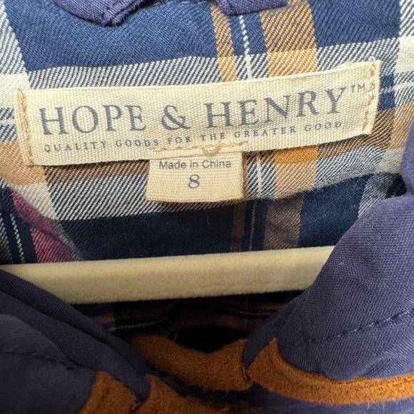 Hope & Henry Girls' Navy Quilted Riding Coat Size 8 - Picture 6 of 8